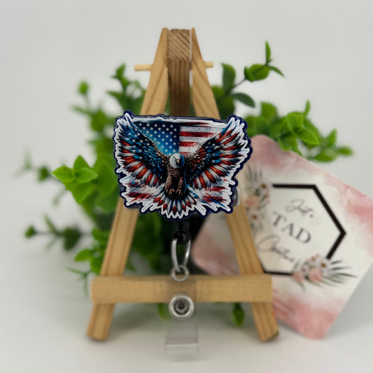 American Eagle Patriotic Interchangeable Badge Topper