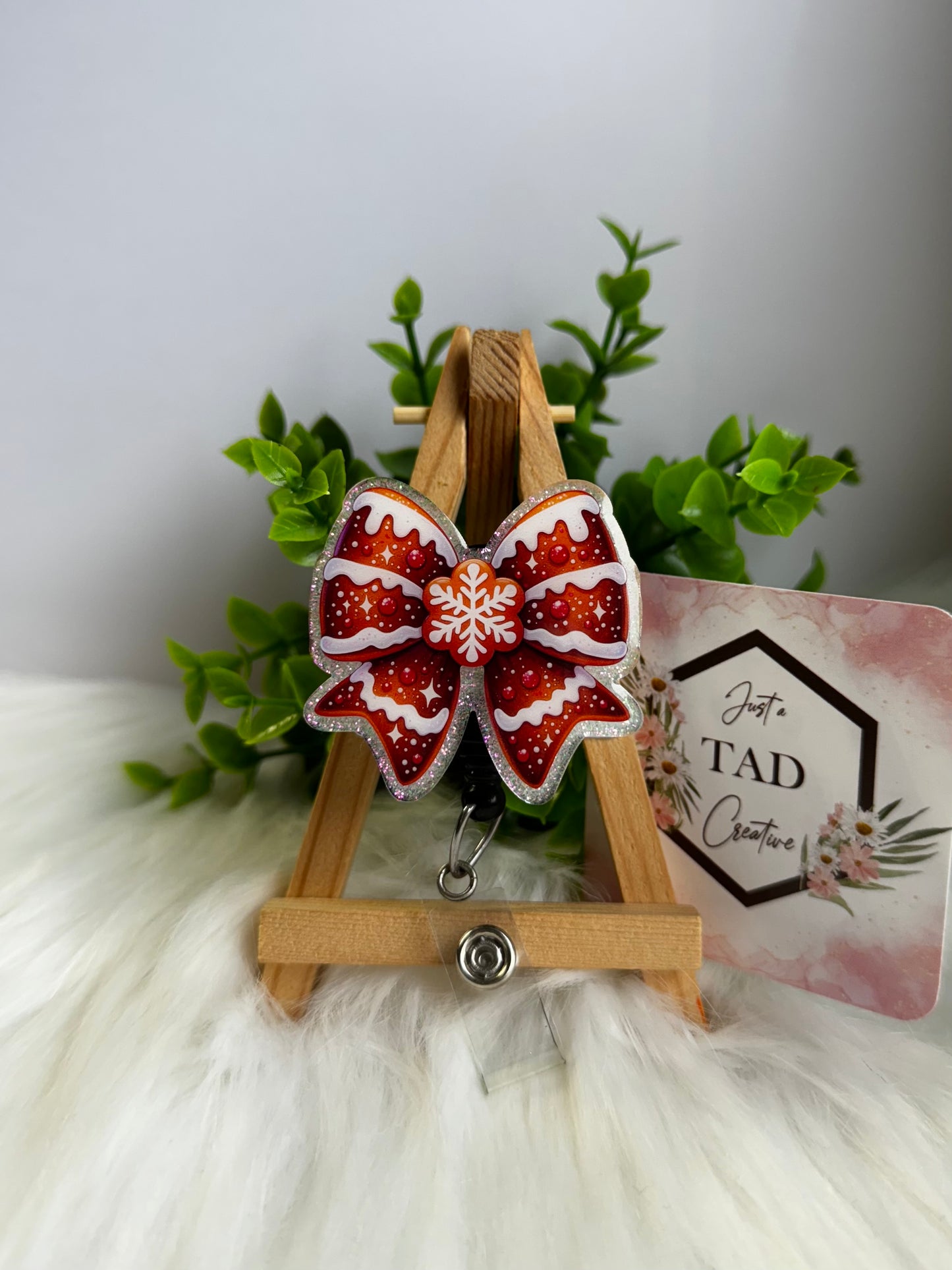 Gingerbread Cookie Christmas Bow Interchangeable Topper