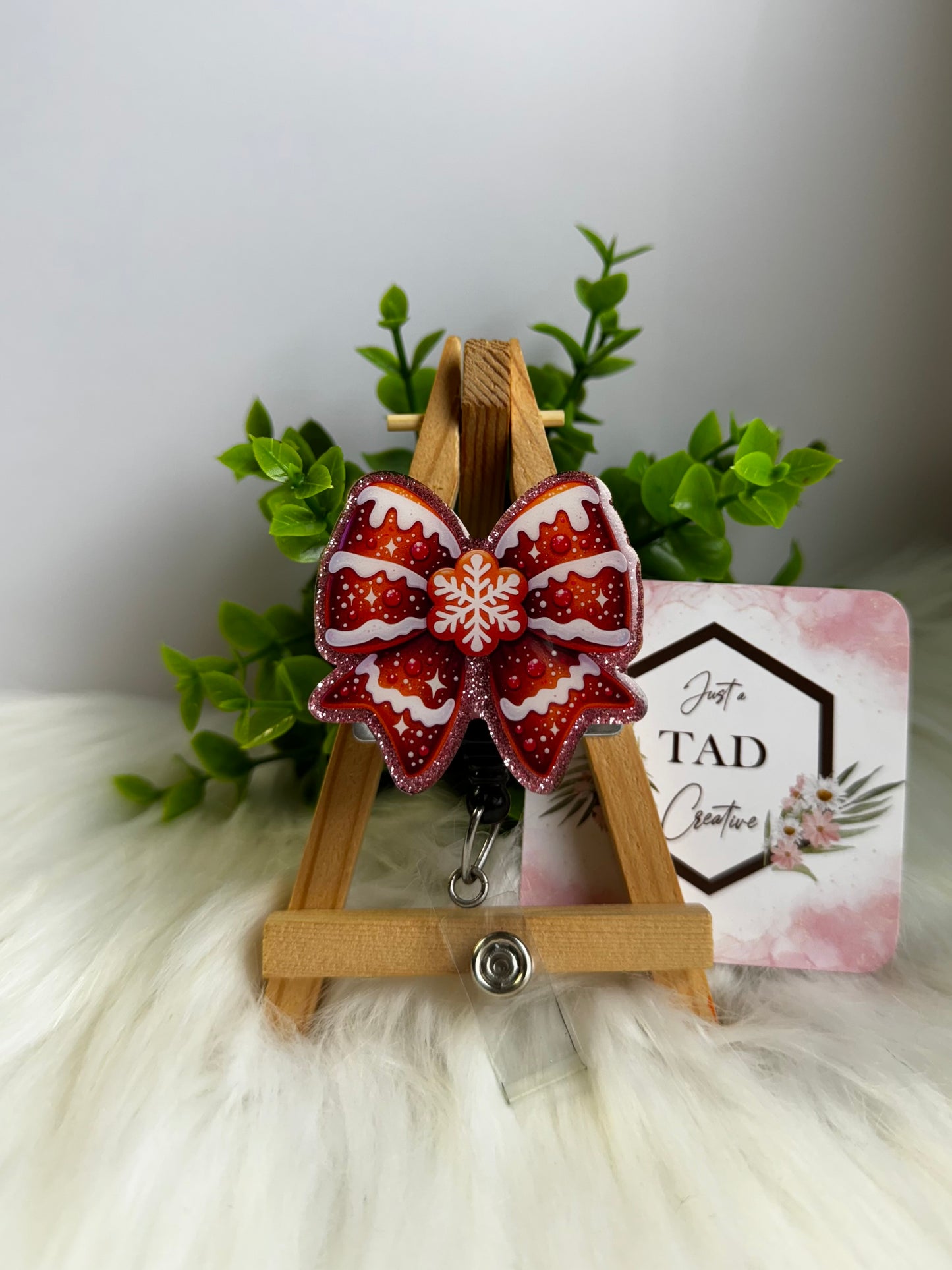 Gingerbread Cookie Christmas Bow Interchangeable Topper