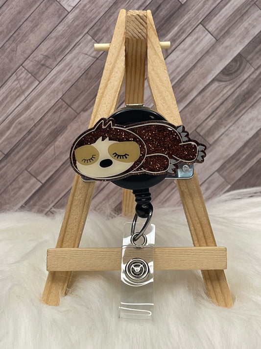 Sleeping Sloth Glittered Interchangeable Topper