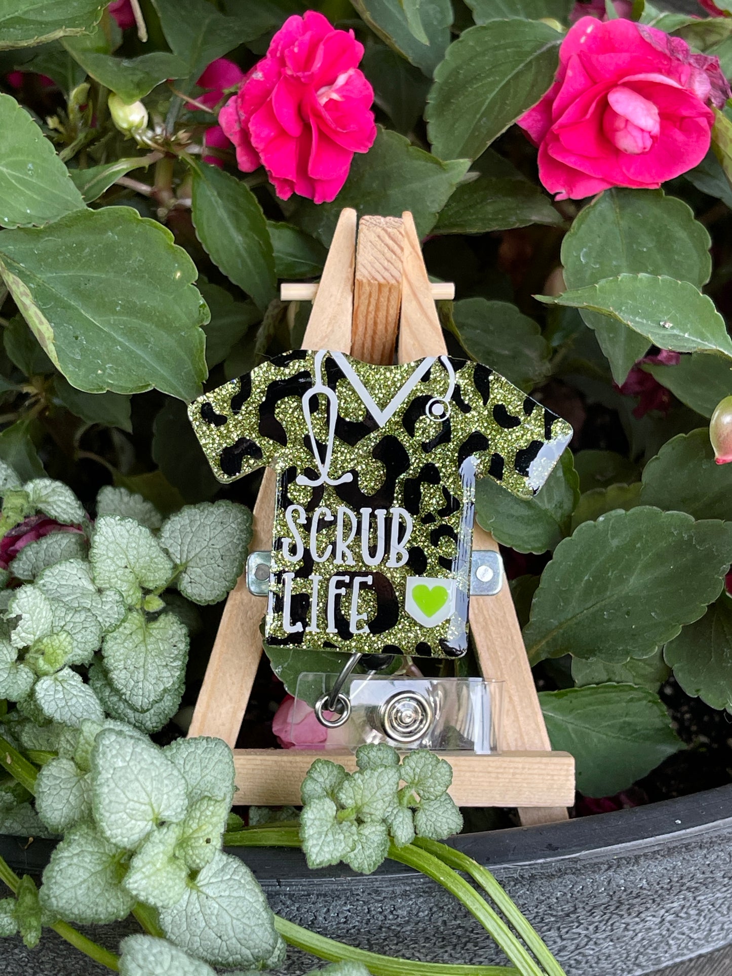 Scrub Life Scrub Top Interchangeable Badge Reel Topper