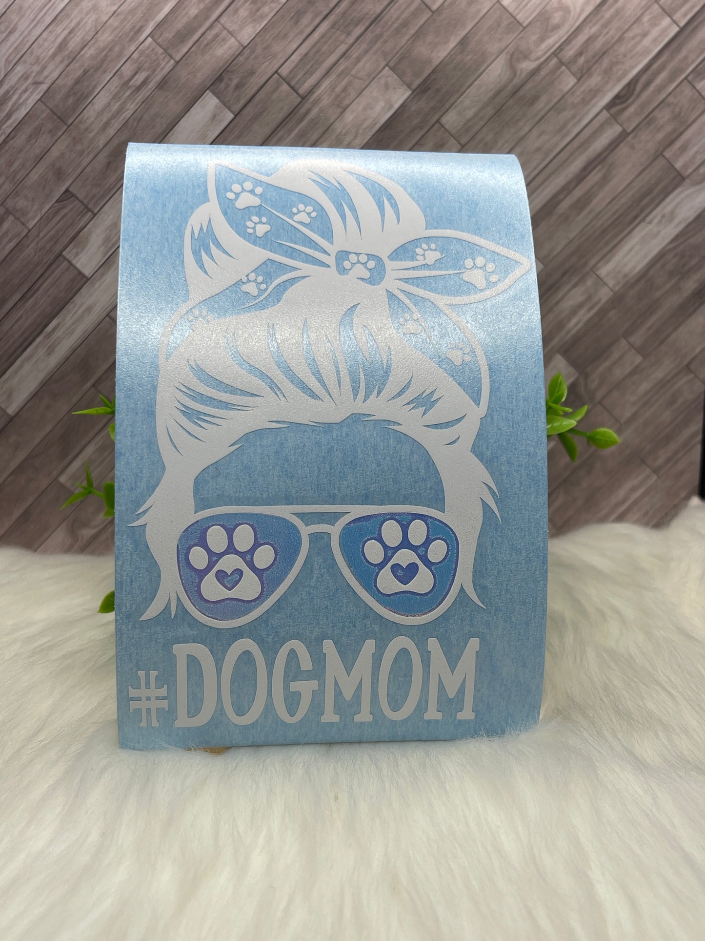 Messy Bun Girl #DogMom Decal