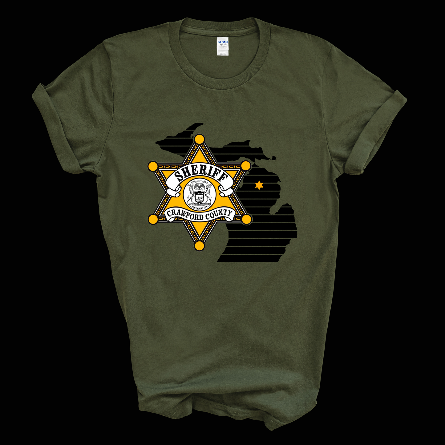 Star Design Crawford County Adult T-Shirt