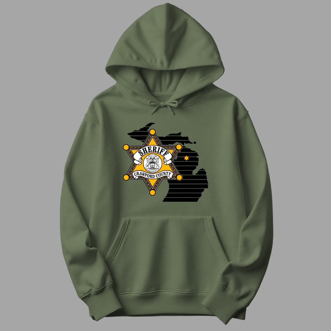 Star Design Crawford County Adult Hooded Sweatshirt