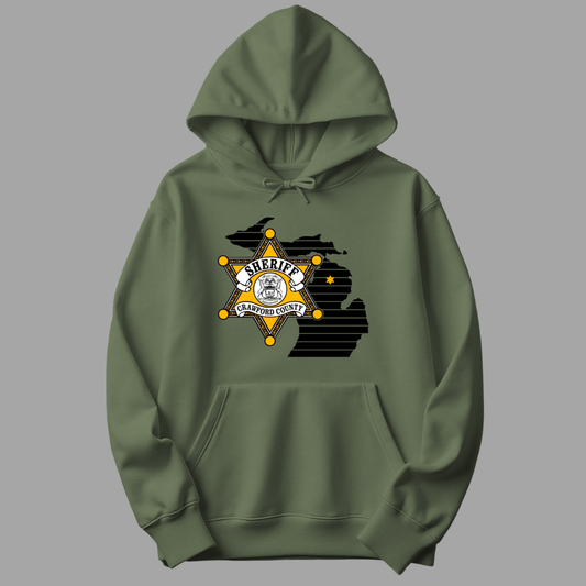 Star Design Crawford County Adult Hooded Sweatshirt