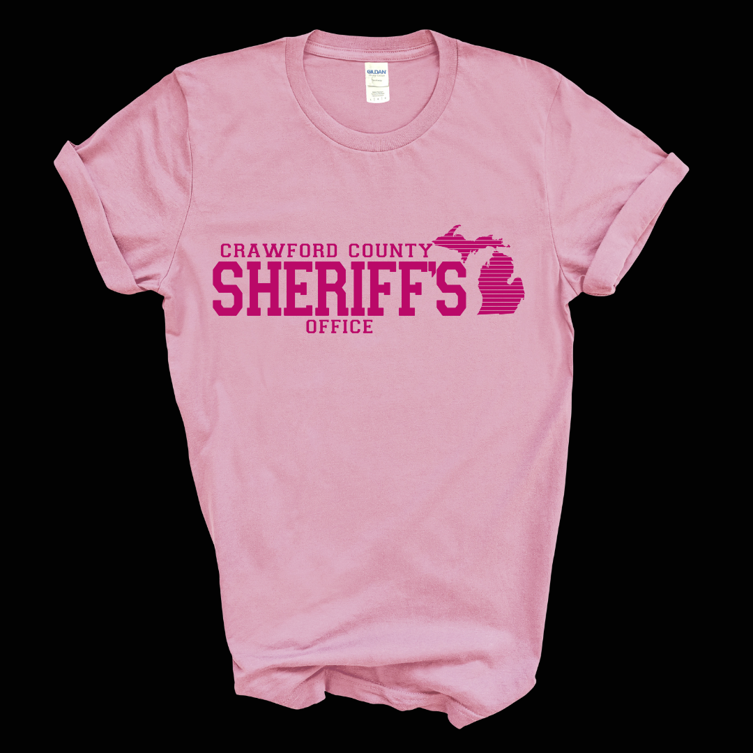 Simple Design Pink Crawford County Adult T-Shirt