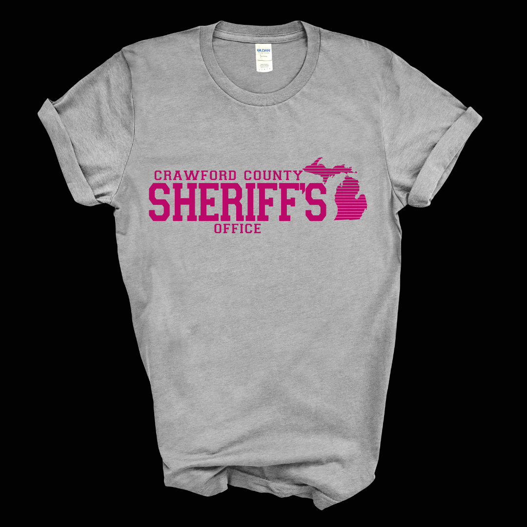 Simple Design Pink Crawford County Adult T-Shirt
