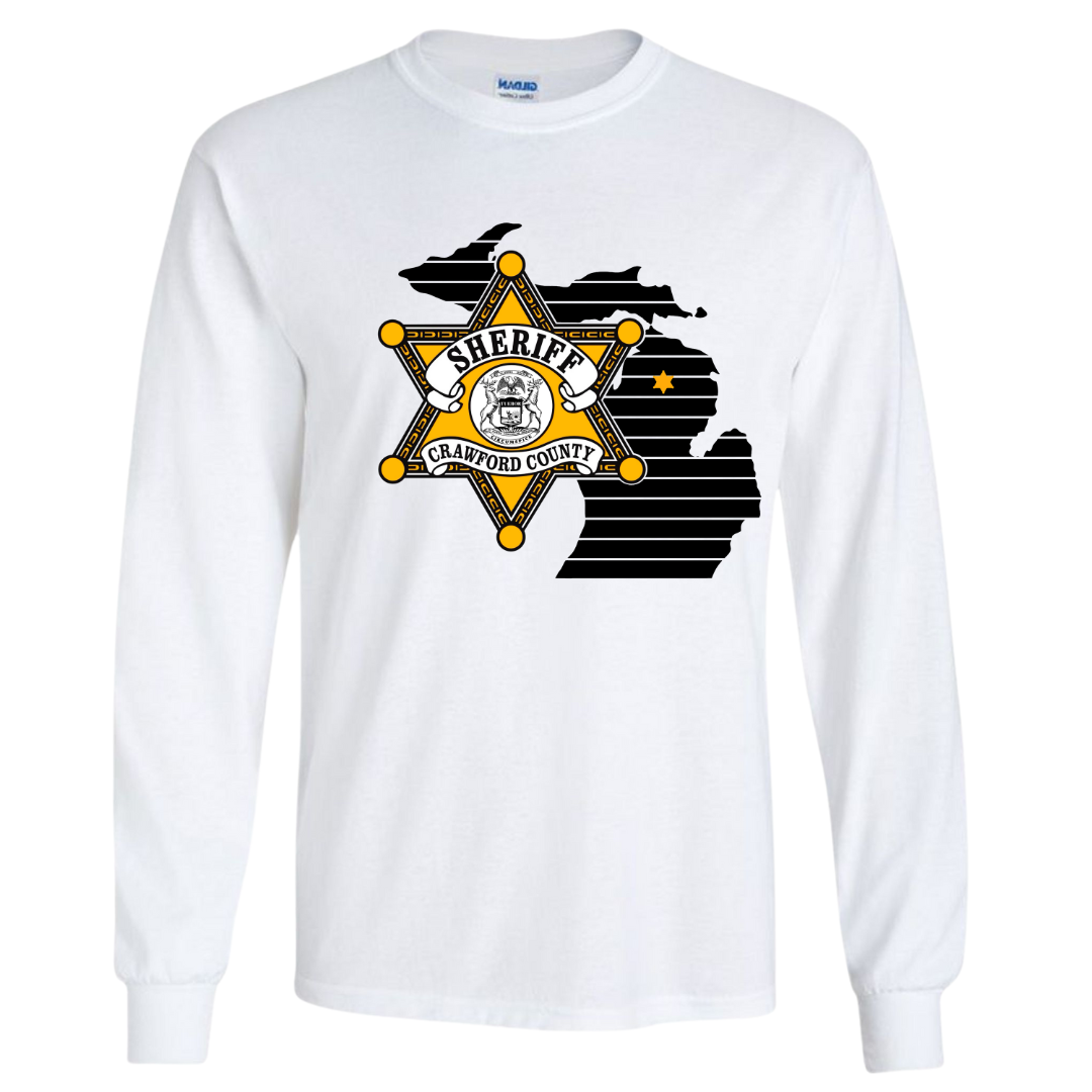 Star Design Crawford County Adult Long Sleeve T-Shirt