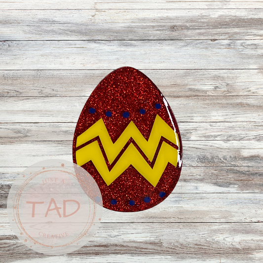 Red Easter Egg Interchangeable Topper
