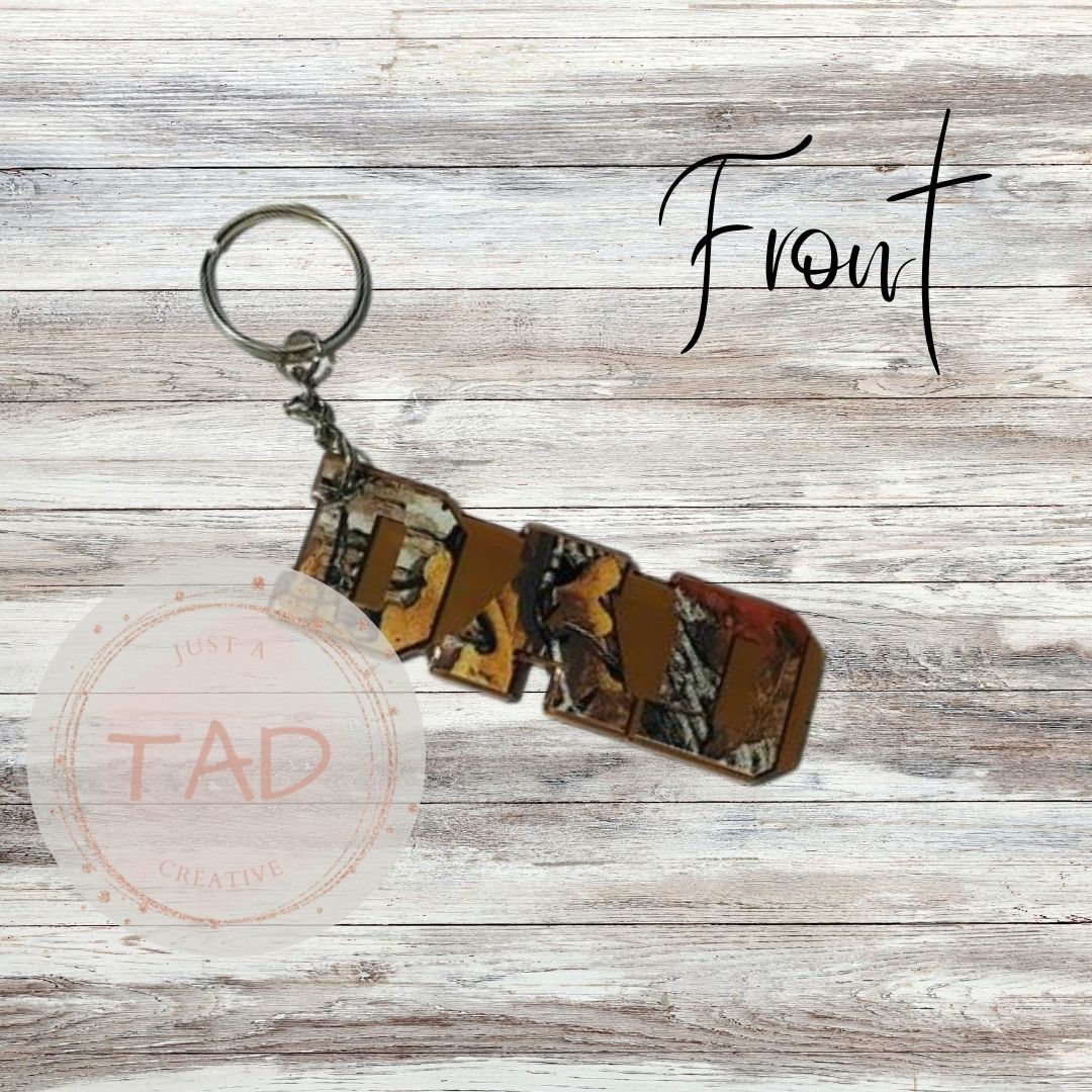 DAD 3" Keychain