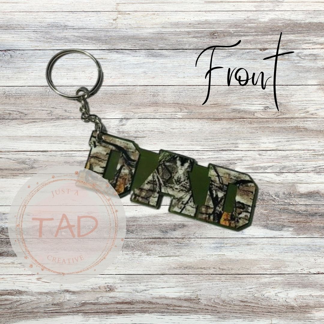 DAD 3" Keychain