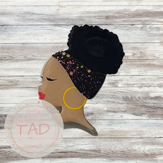 African American Woman Interchangeable Topper