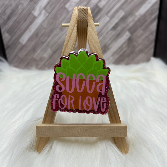 Succa for Love Glittered Interchangeable Badge Reel Topper