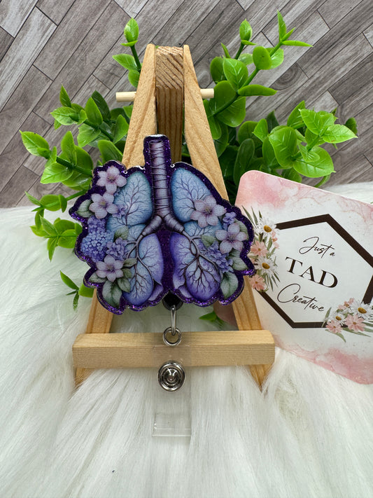 Floral Lungs Interchangeable Badge Topper