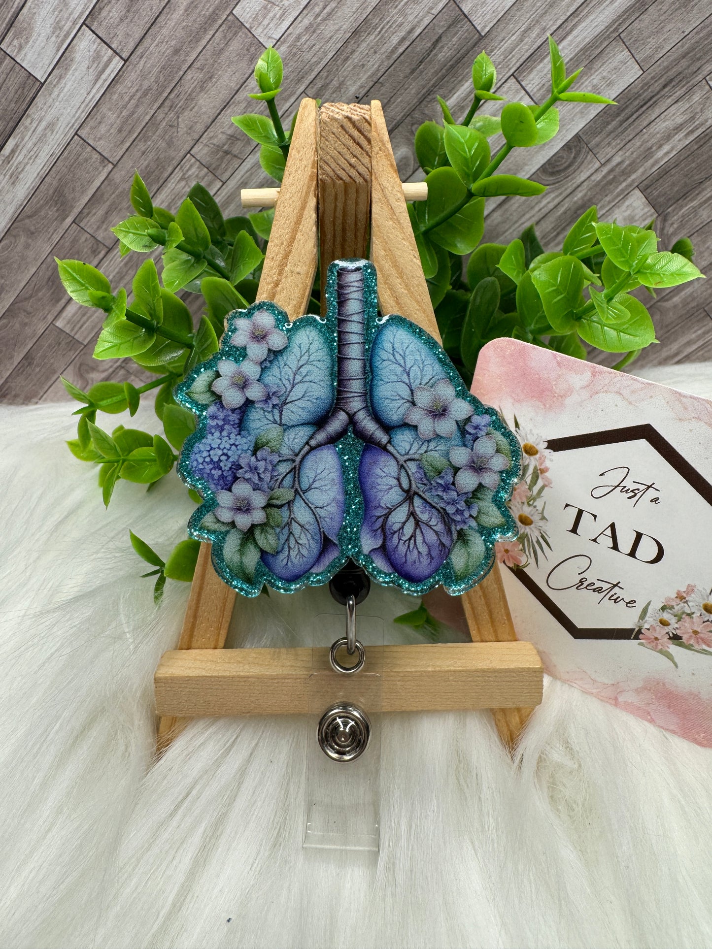 Floral Lungs Interchangeable Badge Topper