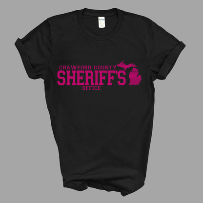 Simple Design Pink Crawford County Adult T-Shirt