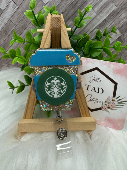 To Go Coffee Cup Green Label Interchangeable Badge Toppers