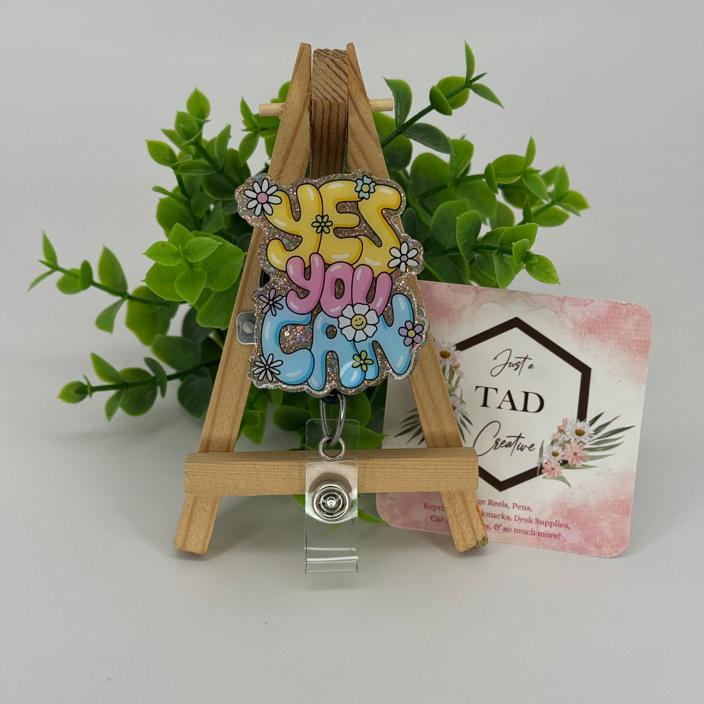 Yes You Can Interchangeable Badge Reel Topper