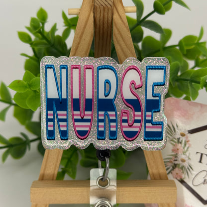 Nurse Baby Blanket Interchangeable Badge Reel Topper