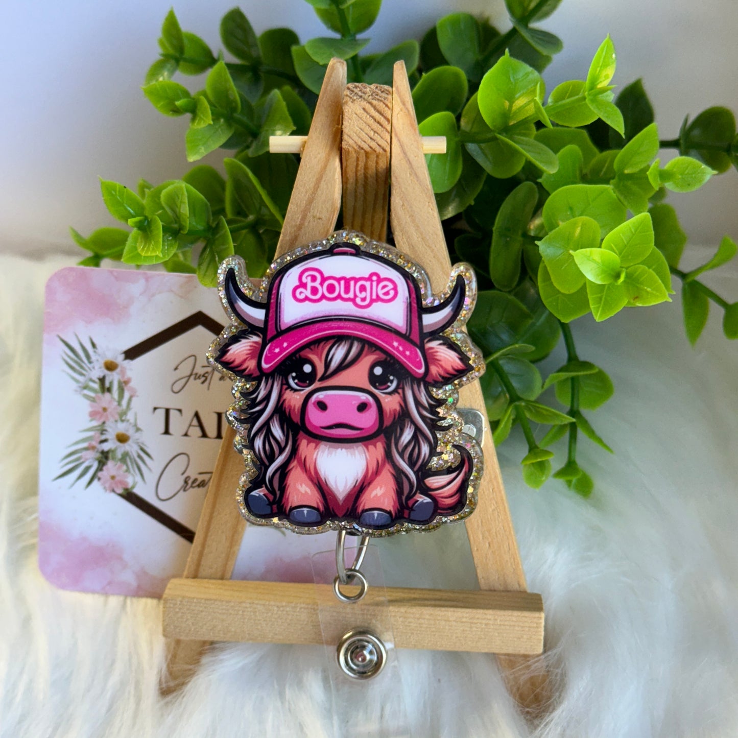 Bougie Highland Cow Interchangeable Badge Topper