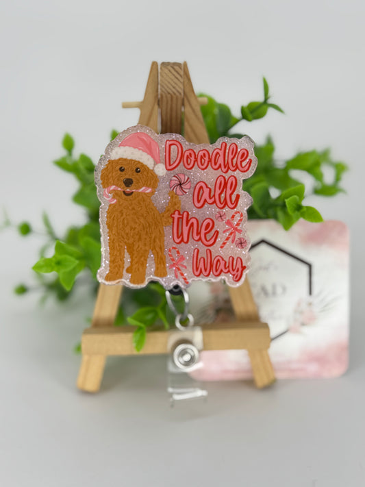 Doodle All the Way Interchangeable Badge Reel Topper