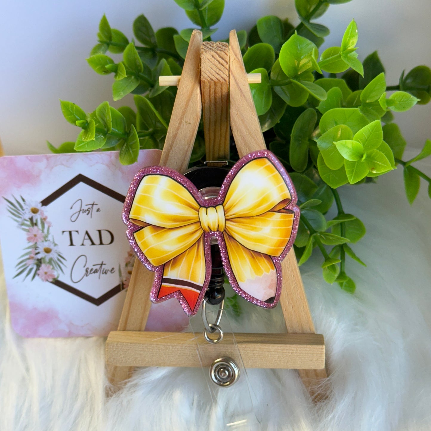 Pencil Bow Interchangeable Badge Topper