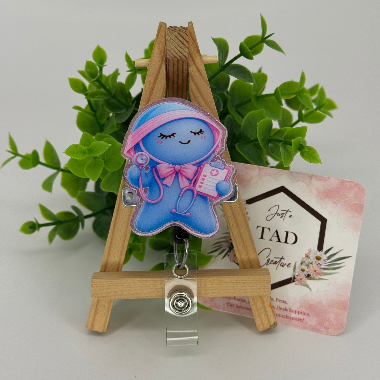 Glove Doll Nurse Interchangeable Badge Reel Topper