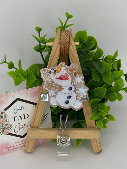 Snowman Character Interchangeable Badge Topper