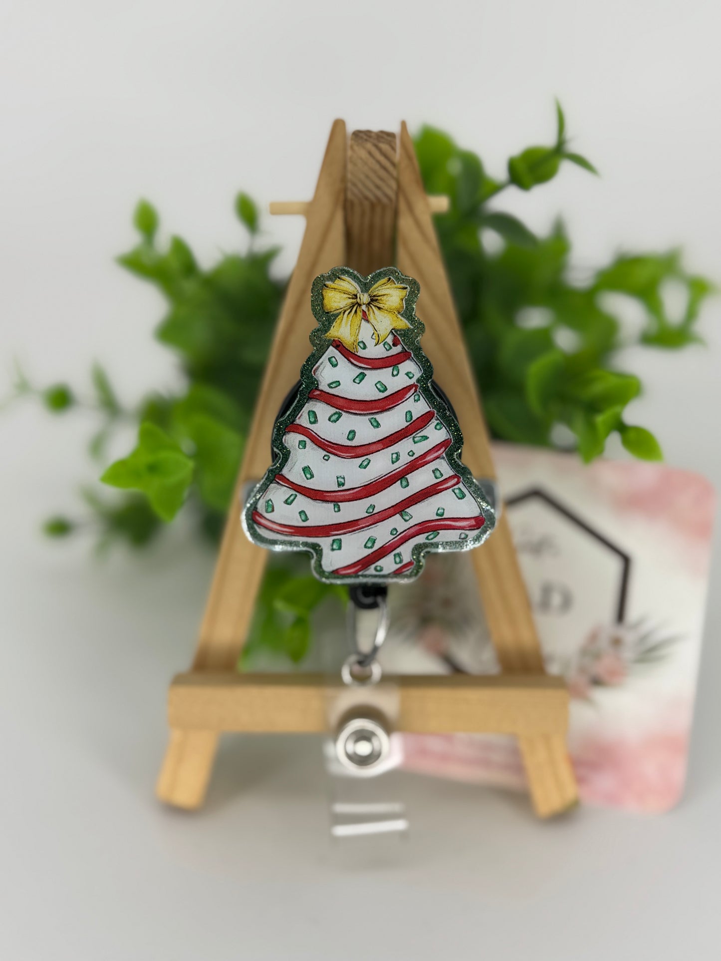Christmas Treat Cake Interchangeable Badge Reel Topper