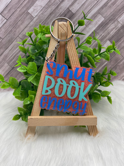 Smut Book Energy Glittered Keychain / Bag Tag