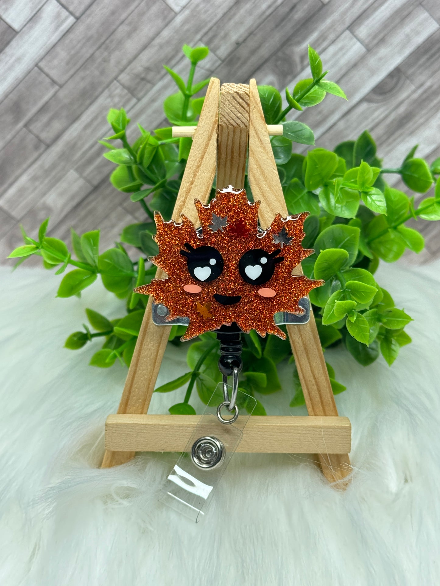 Fall Leaf Interchangeable Badge Topper