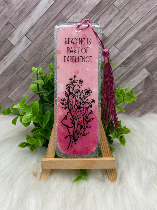 Reading is Part of Experience Glittered Bookmark