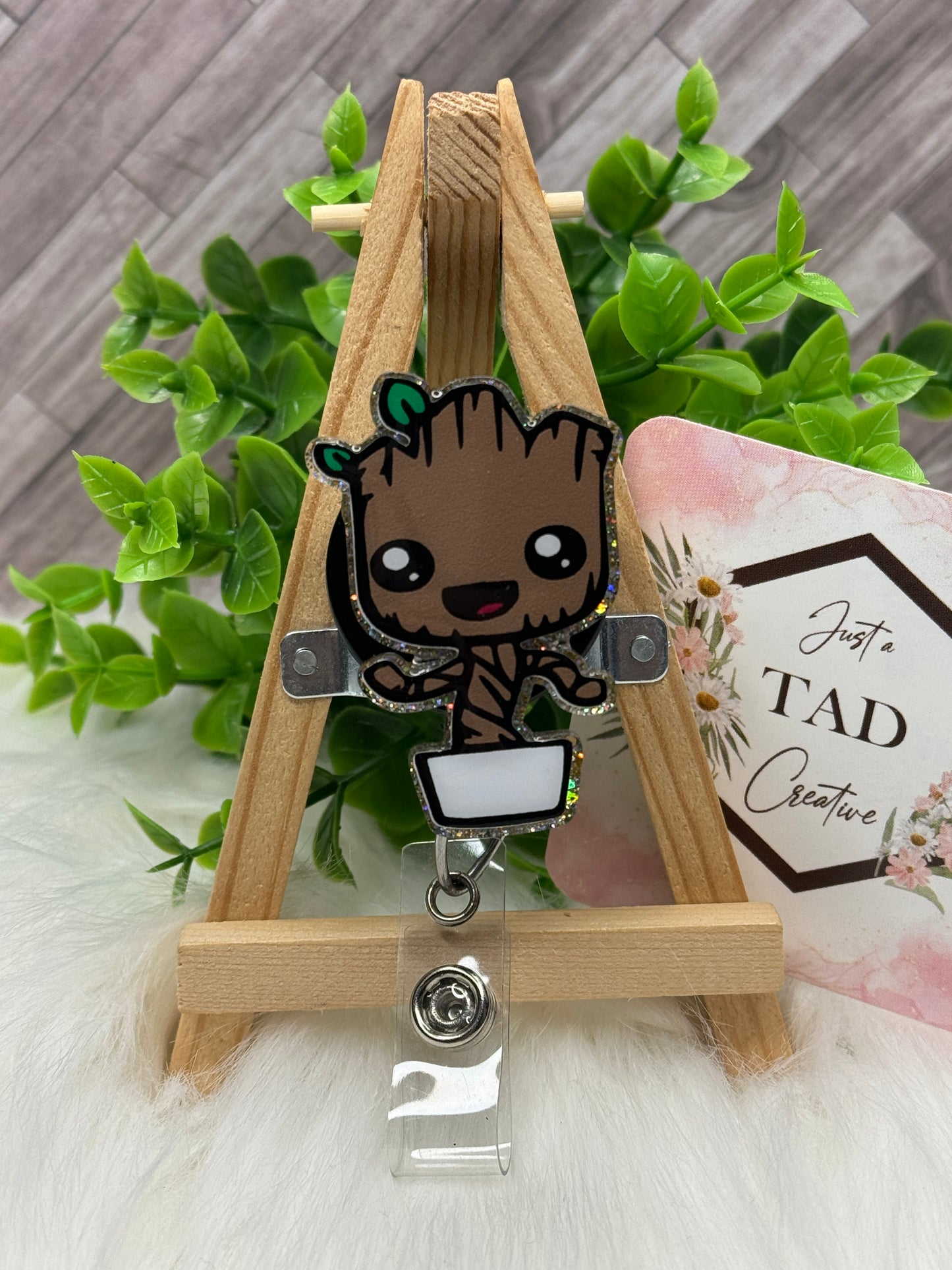 Potted Baby Tree Interchangeable Badge Reel Topper
