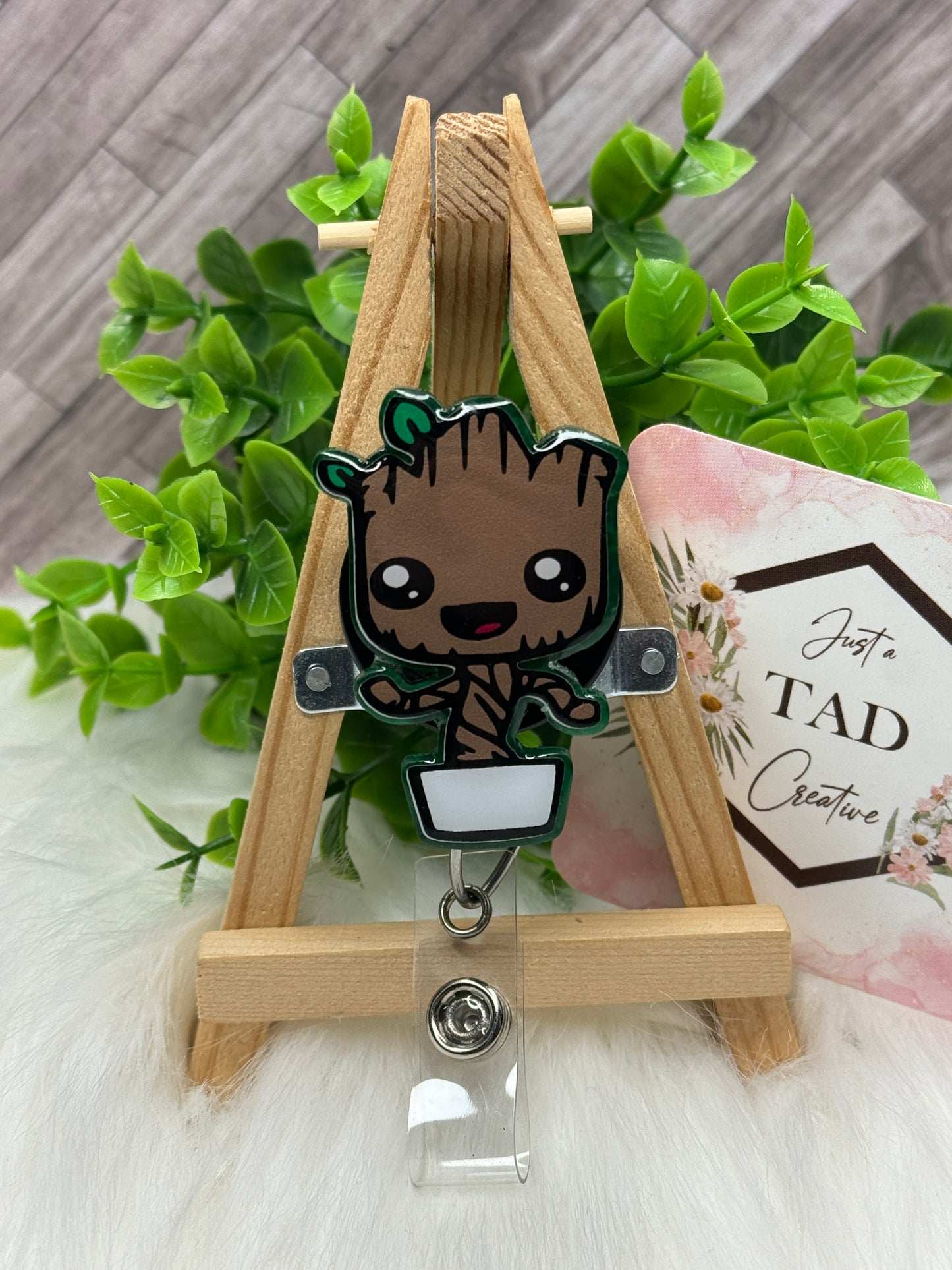 Potted Baby Tree Interchangeable Badge Reel Topper