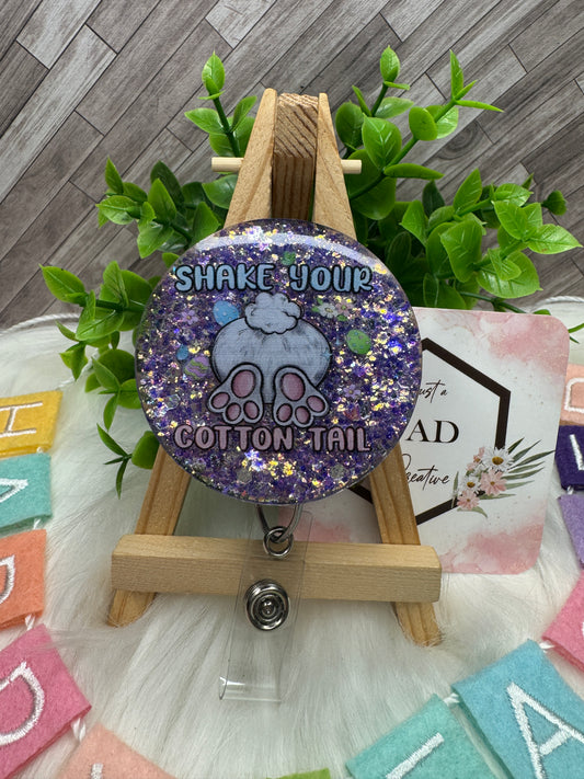 Shake Your Cotton Tail Interchangeable Badge Reel/Lanyard Topper
