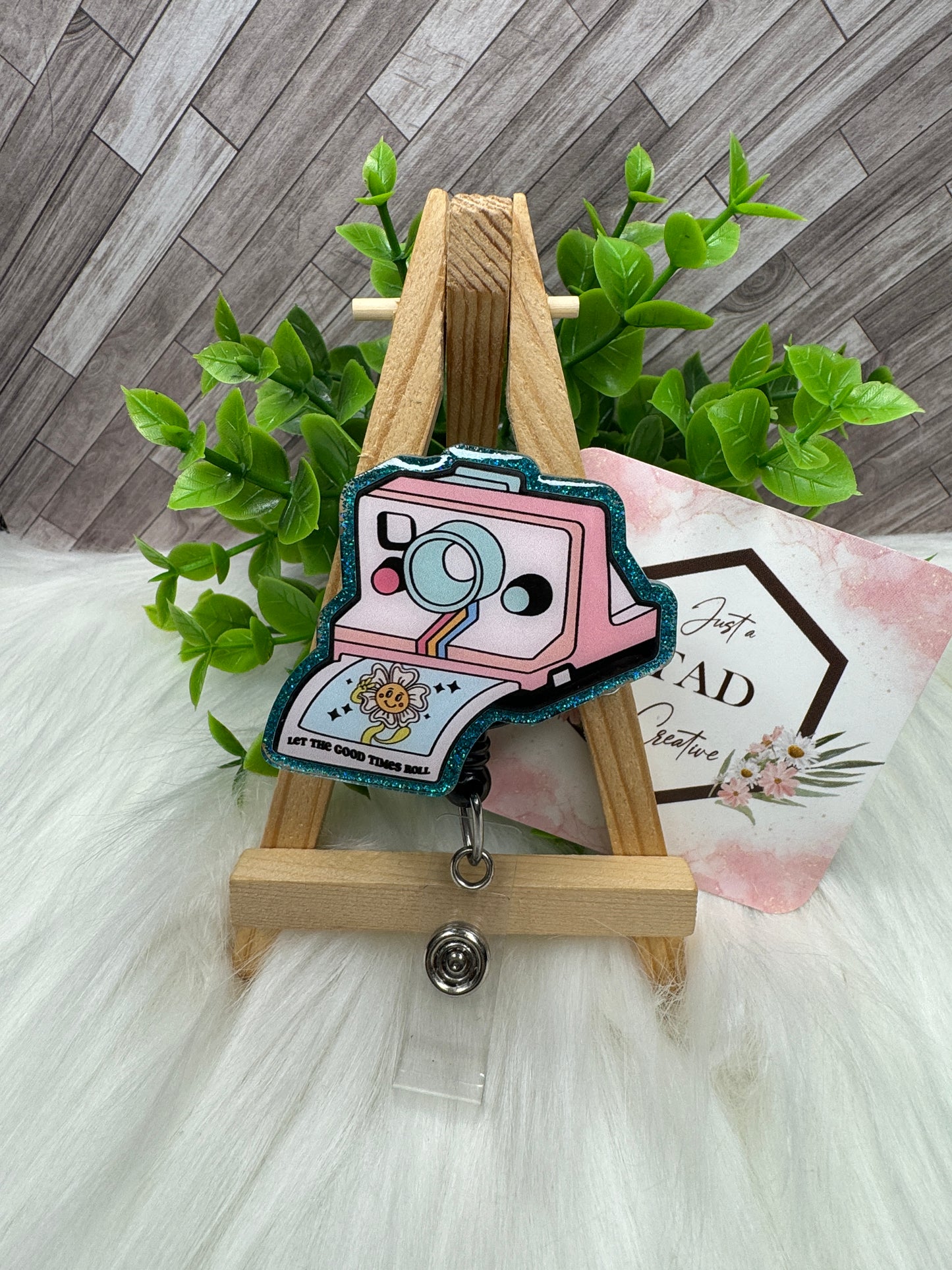Let the Good Times Roll Instant Camera Interchangeable Badge Topper