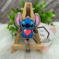 Blue Alien with Heart Interchangeable Badge Reel Topper