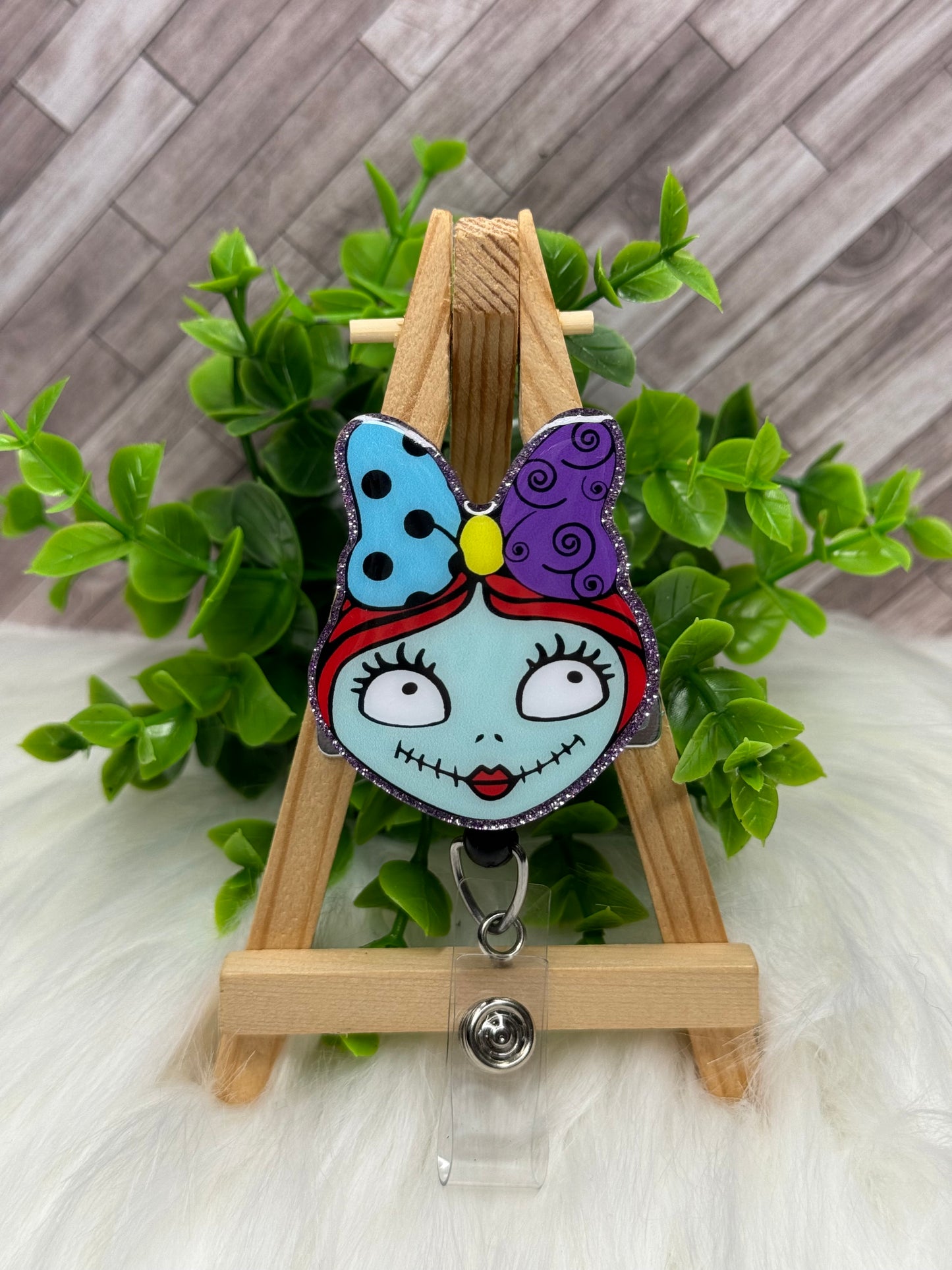 Blue Doll Face Interchangeable Badge Topper