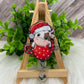 Cute Cow with Santa Hat in Cup Interchangeable Badge Topper