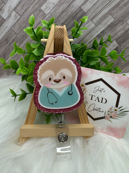 Sloth Nurse / Doctor Interchangeable Badge Toppers