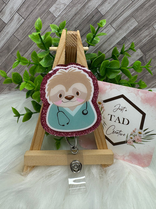 Sloth Nurse / Doctor Interchangeable Badge Toppers