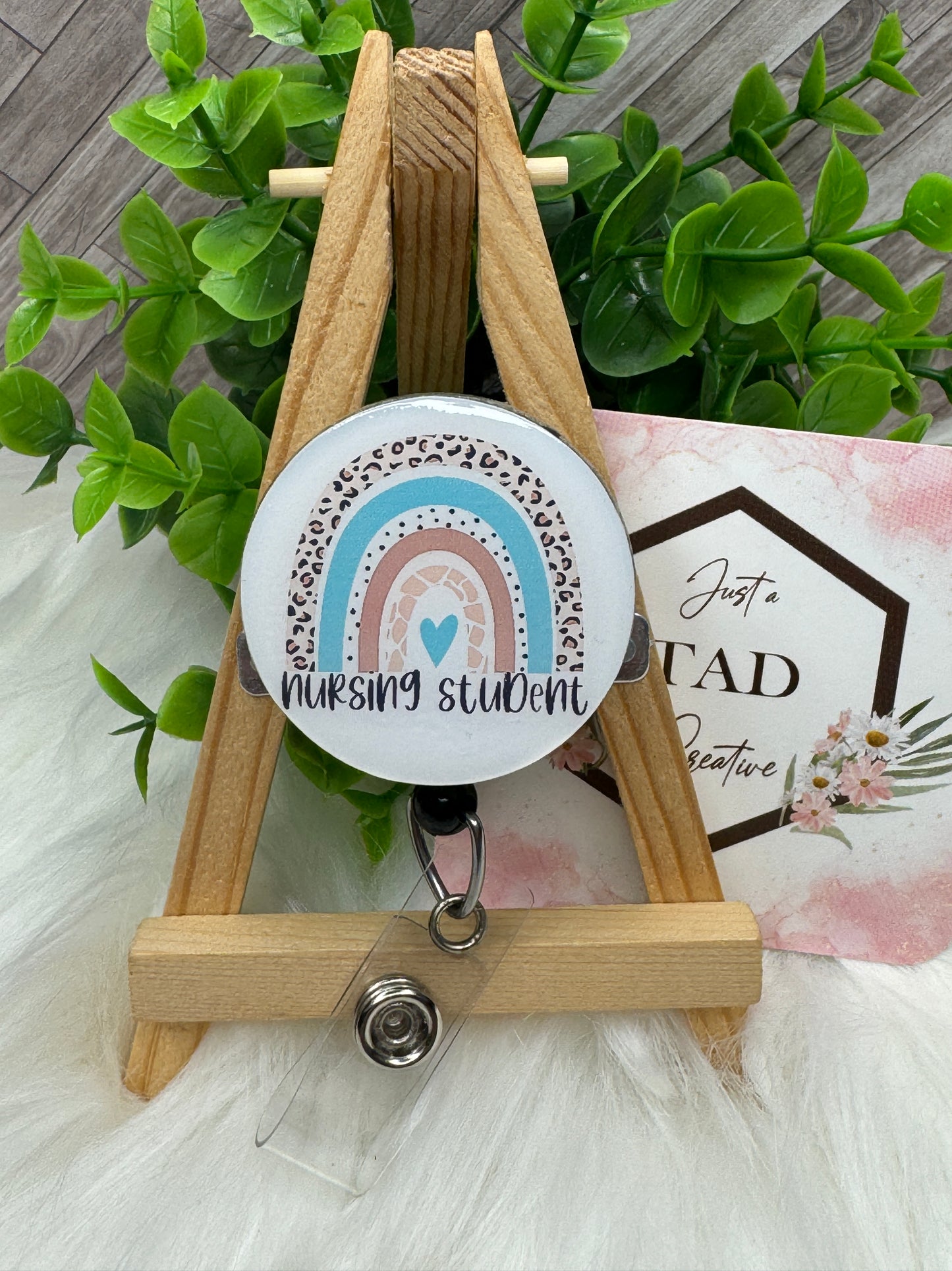 Nursing Student Boho Rainbow Interchangeable Badge Topper