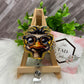 Ostrich with Glasses Interchangeable Badge Reel Topper
