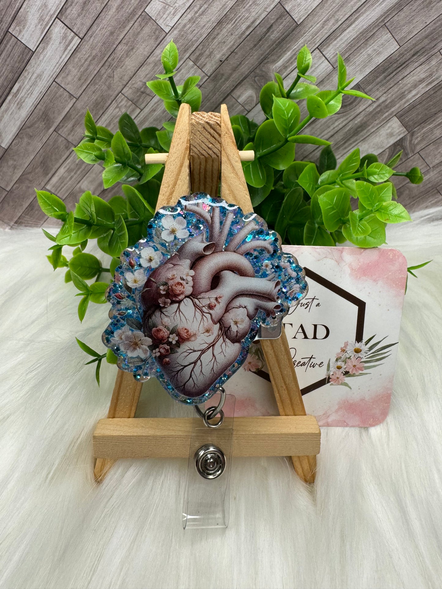 Floral Anatomical Heart #2 Interchangeable Badge Topper