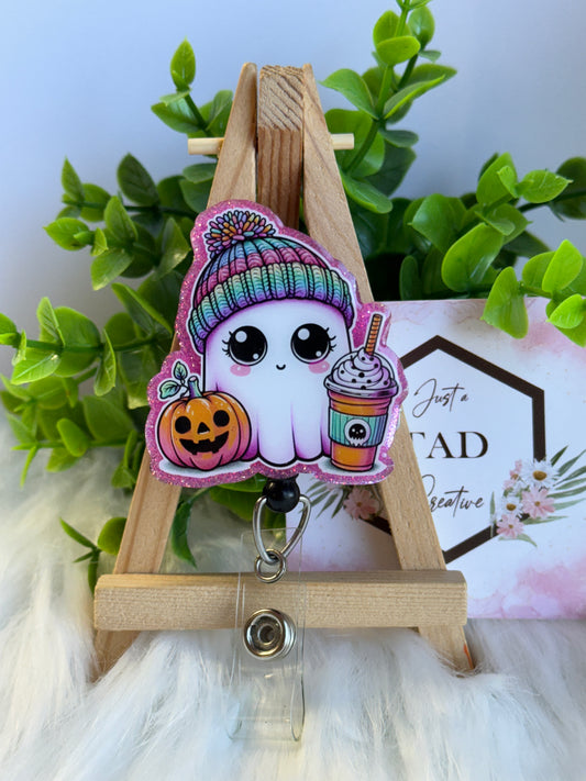 Ghost in Cute Beanie Hat Interchangeable Topper