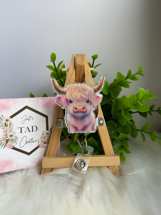 Highland Cow Interchangeable Badge Topper