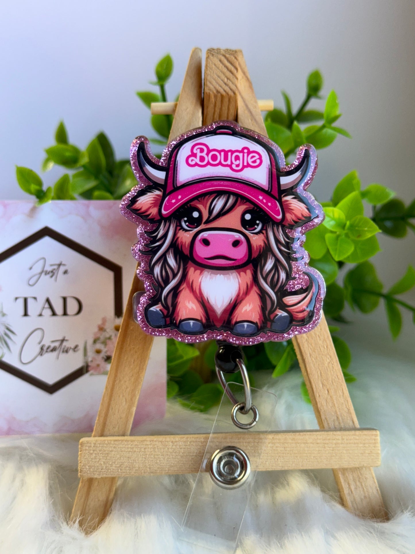 Bougie Highland Cow Interchangeable Badge Topper