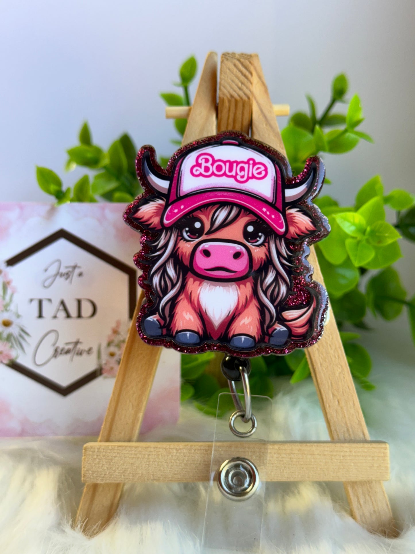 Bougie Highland Cow Interchangeable Badge Topper