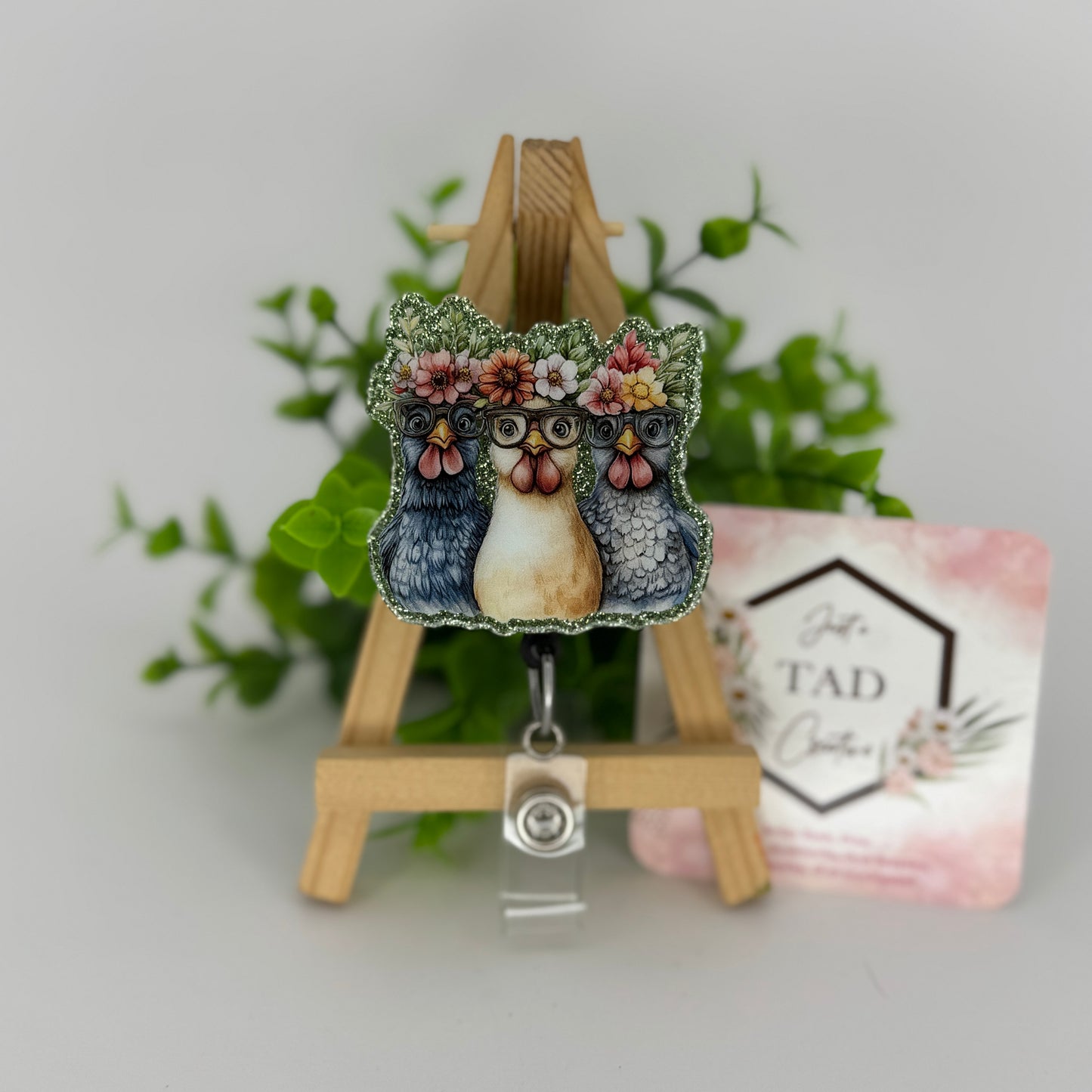 Chicken Trio Interchangeable Badge Topper