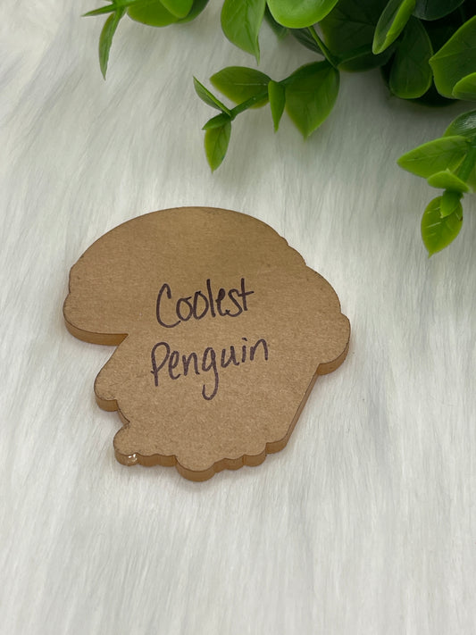 Coolest Penguin 2" Custom Request Blank